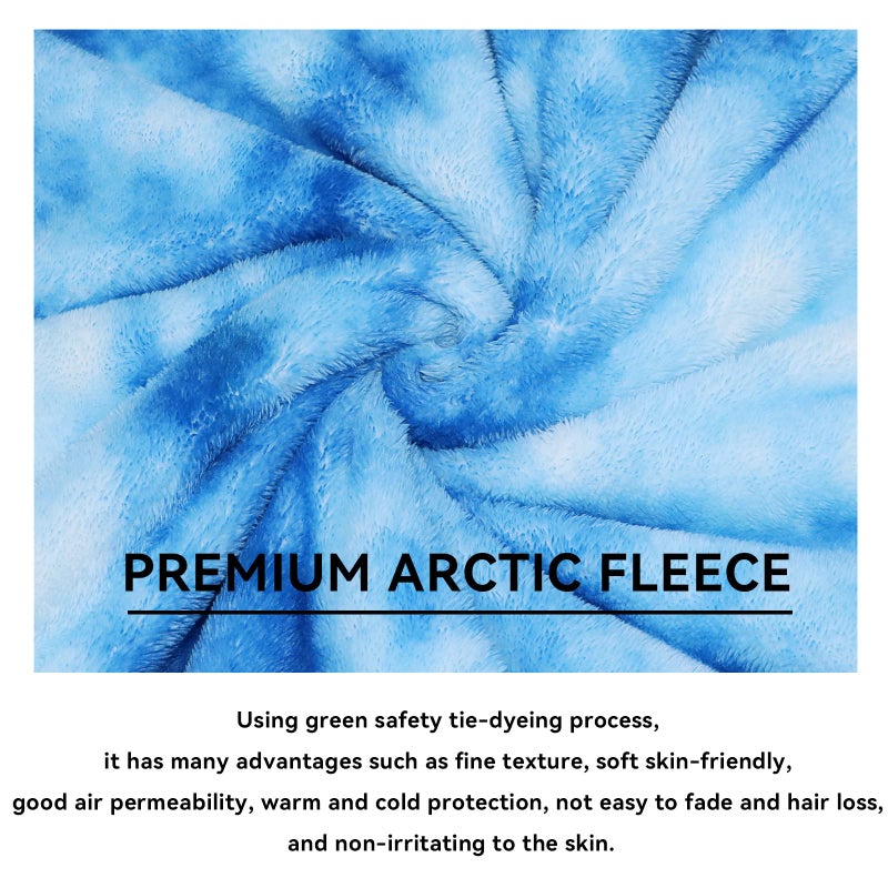 obinsm Warm Blanket Blue Soft Fleece Blankets Throw Blankets for Bed - Image 4